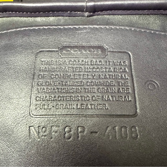 Coach Blackish Deep Purple Leather Women's Bag - Picture 10 of 10